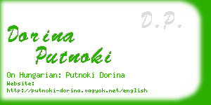 dorina putnoki business card